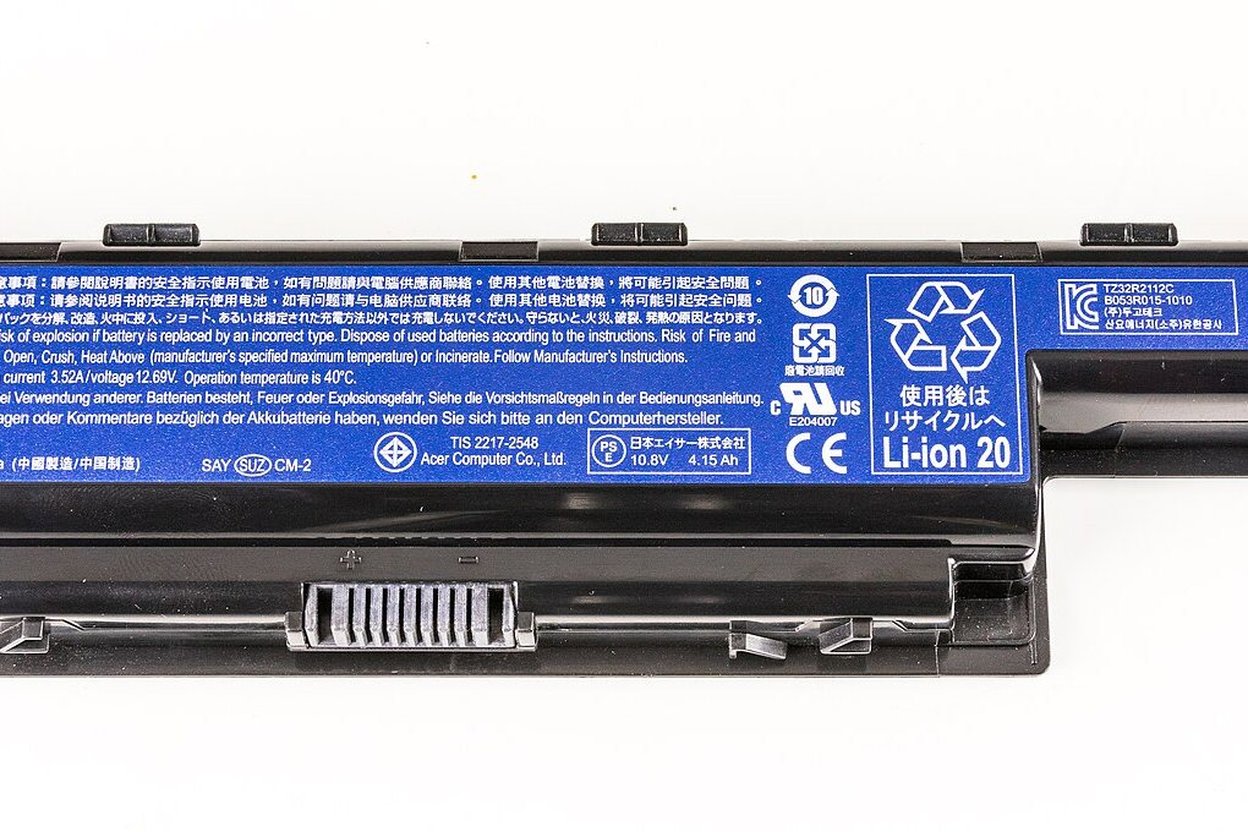 Lithium-ion battery packs and power banks on a table