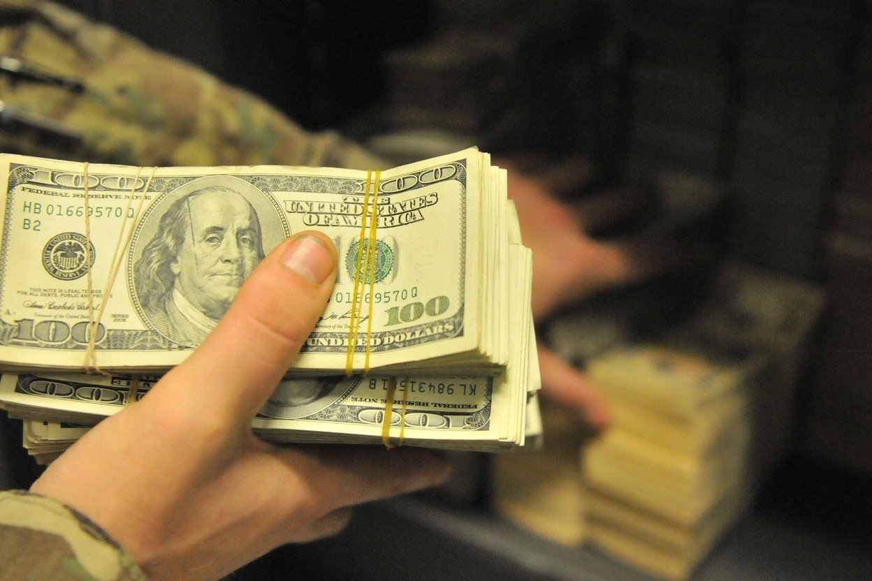 U.S. dollar bills in small denominations