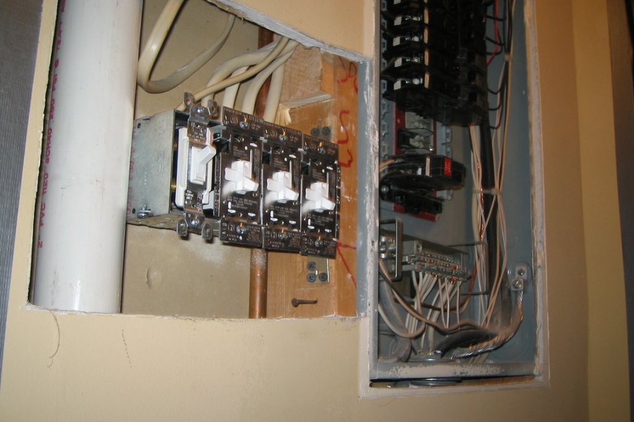 A residential electrical panel